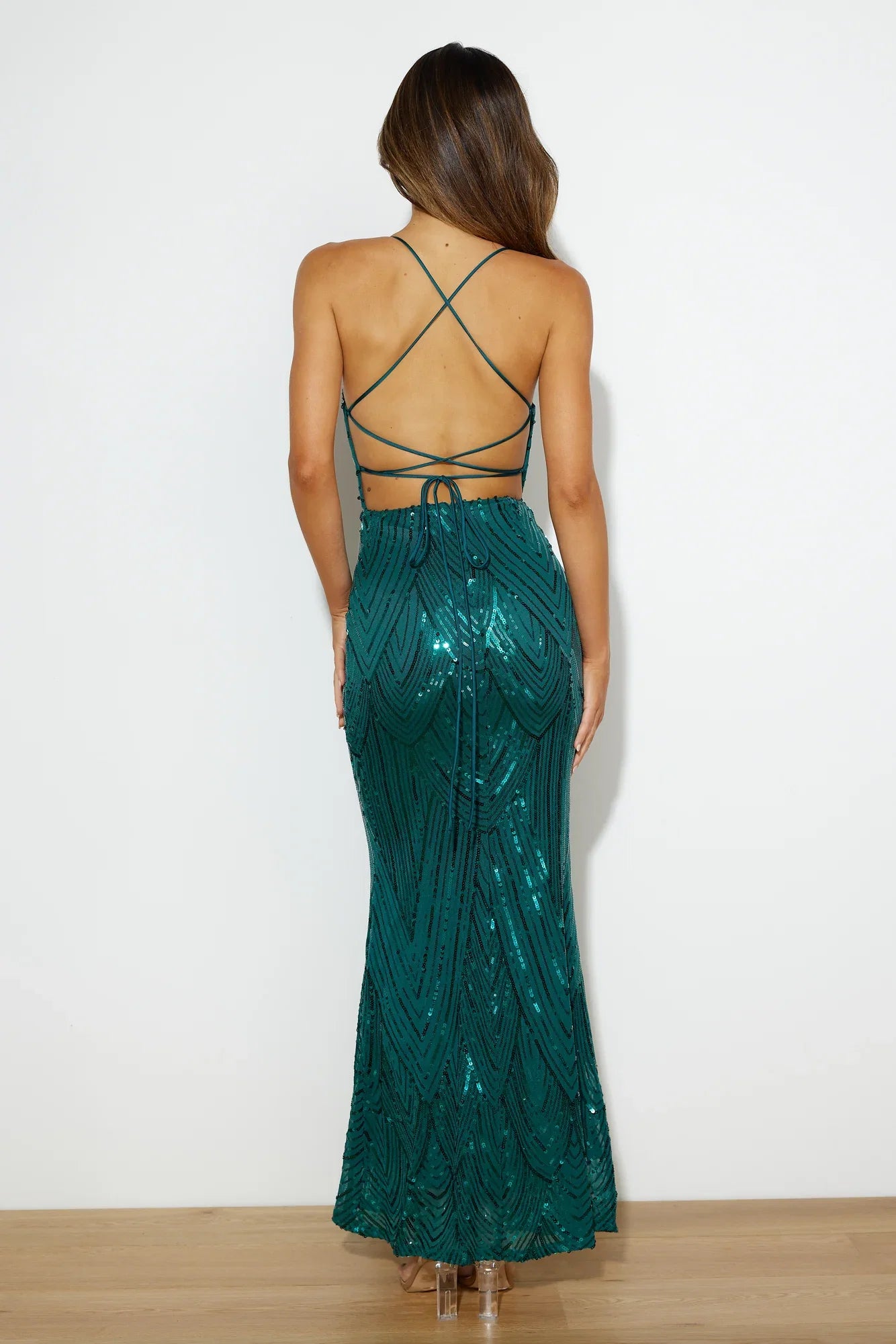 Glimmer Sequin Sleeveless Flared Mini Evening Dress